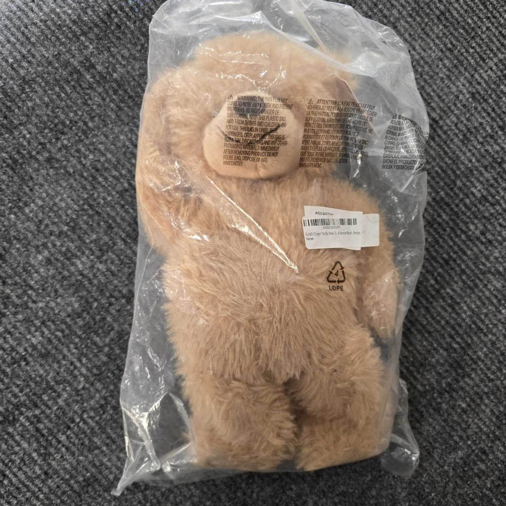 GUND Ginger Bear the Fuzzy Teddy Bear 16" Plush Stuffed Animal Toy 6049798